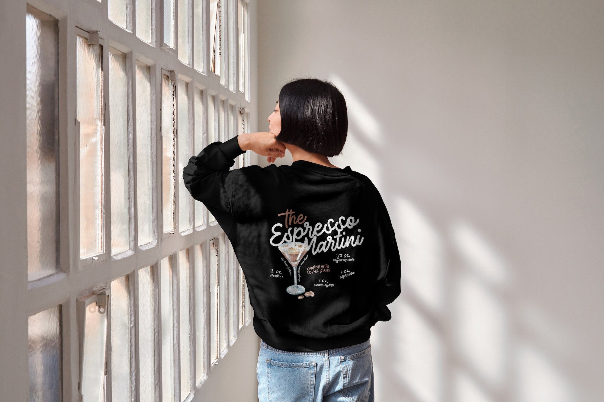 The Espresso Martini Sweatshirt, Retro Cocktail and Social Club Sweatshirt,Girls Club Crewneck, Signature Cocktail Sweatshirt,Funny Drinking - Haus Of Moods