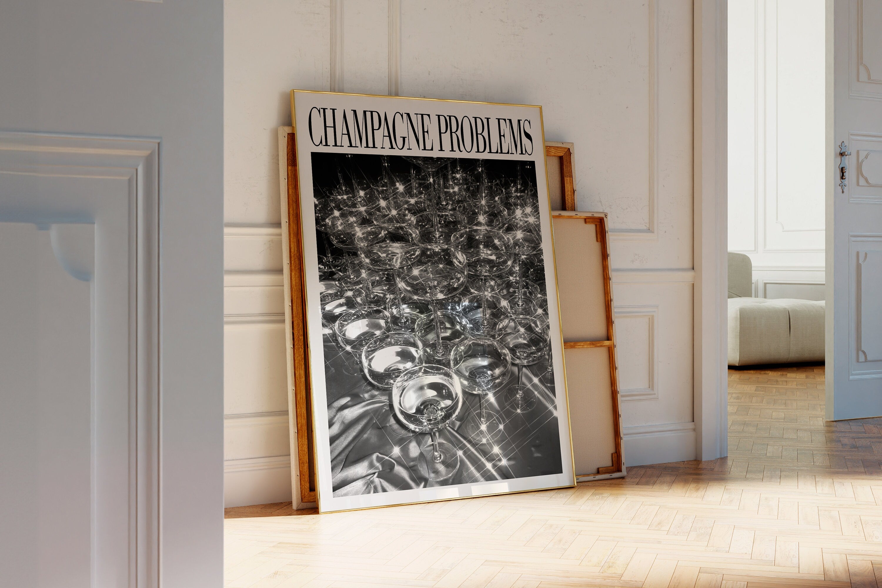 Champagne Problems Glasses Evermore Taylor Swift–inspired poster — detail view 6
